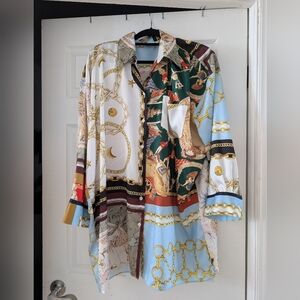 Zara Multicolor Chain Print Jacket
